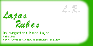 lajos rubes business card